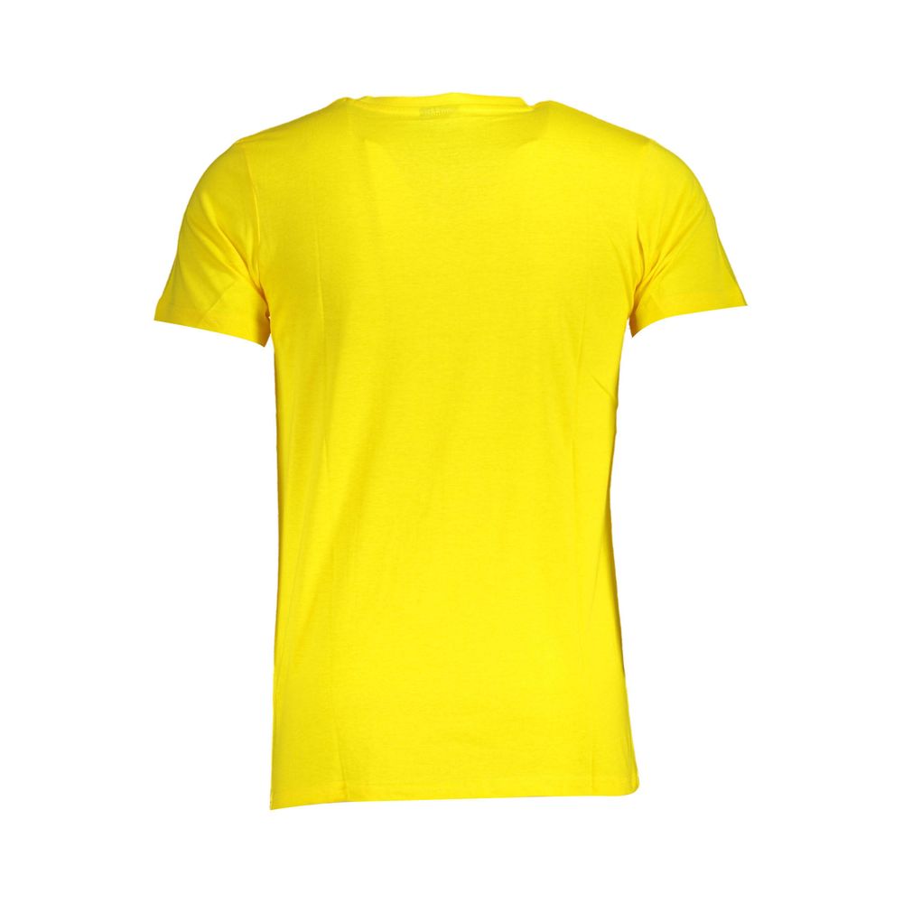 Yellow Cotton Men T-Shirt
