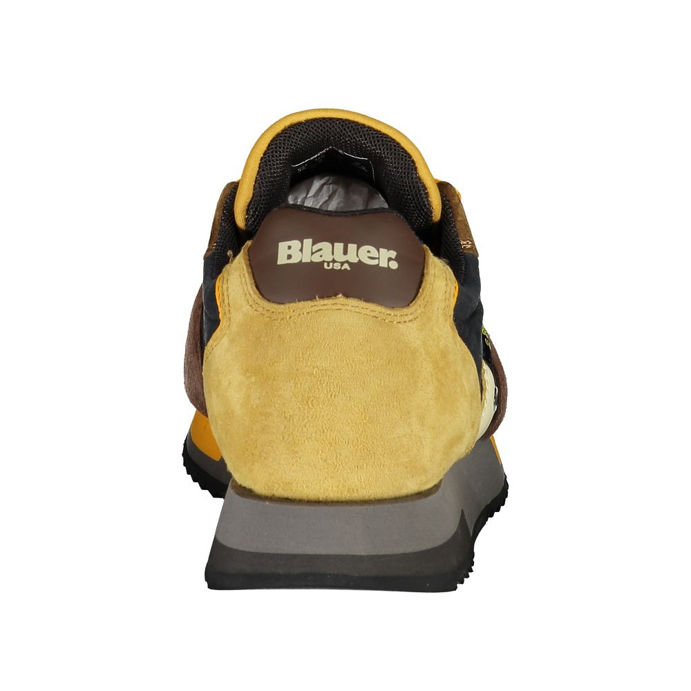 Brown Polyester Athletic Sneakers