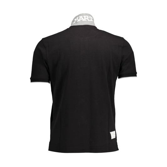Black Cotton Polo Shirt