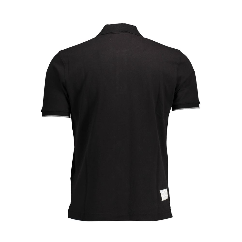Black Cotton Polo Shirt