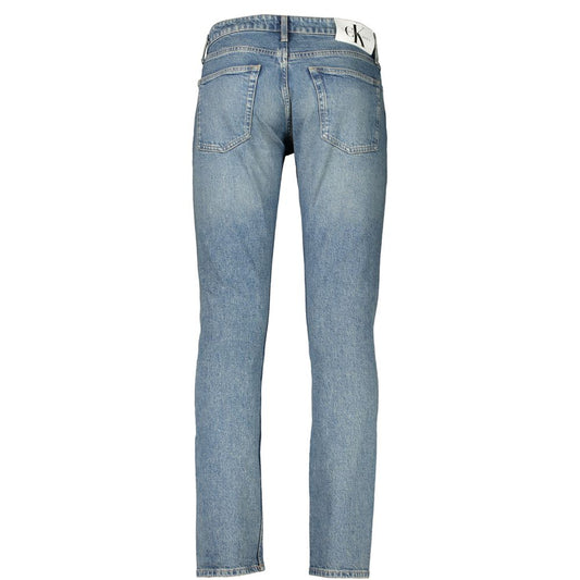 Blue Cotton Slim Fit Jeans