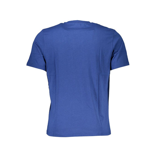 Blue Cotton Men T-Shirt