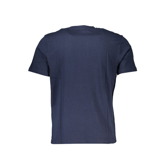Blue Cotton Men T-Shirt