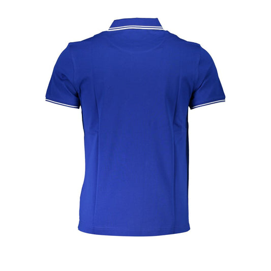 Blu Cotton Men Polo Shirt