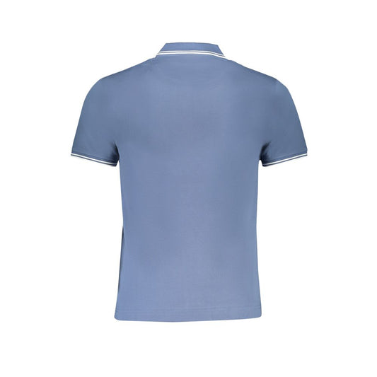 Blue Cotton Men's Polo Shirt
