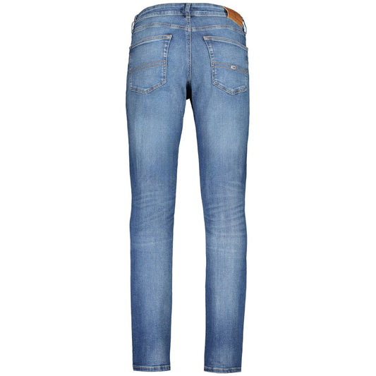 Blue Cotton Slim Fit Jeans