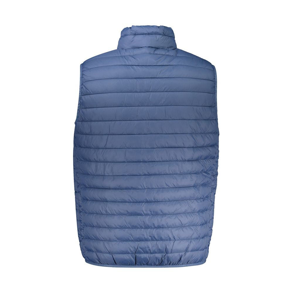 Blue Polyamide Sleveless Jacket