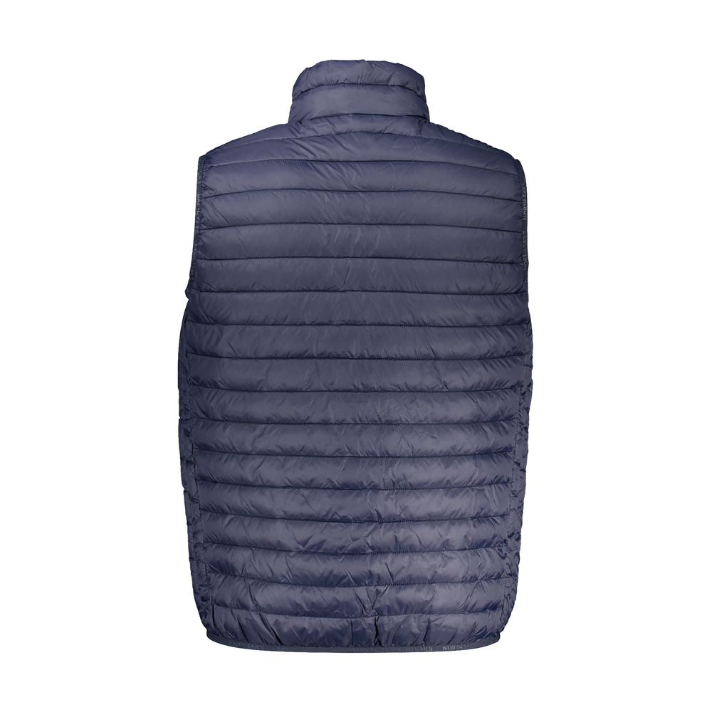 Blue Polyamide Sleveless Jacket