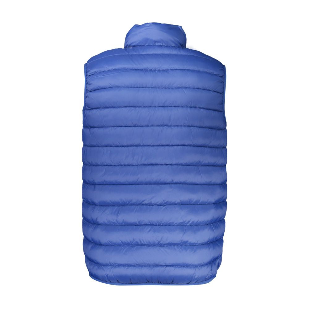 Blue Polyamide Sleveless Jacket