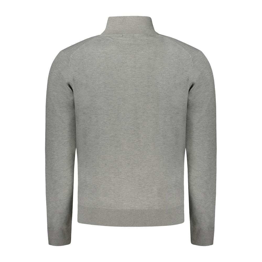 Gray Polyester Cardigan