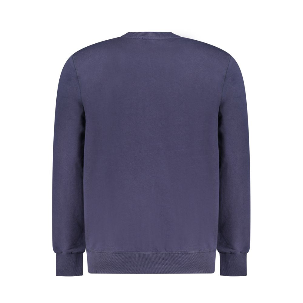 Navy Cotton Men Sweatshirt
