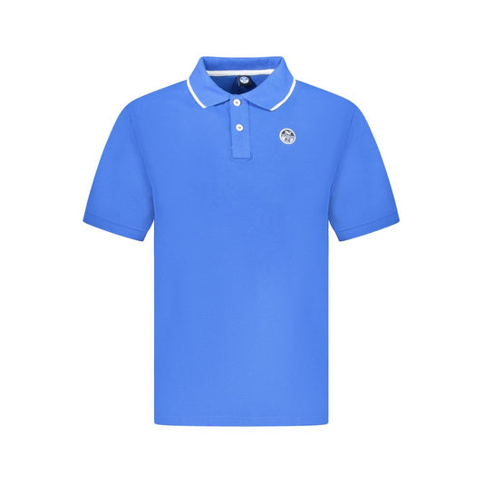 Blue Cotton Polo Shirt