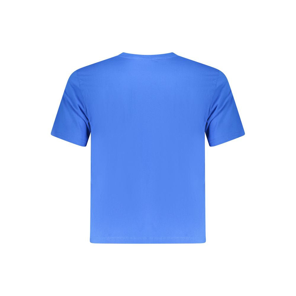 Blue Cotton Men T-Shirt