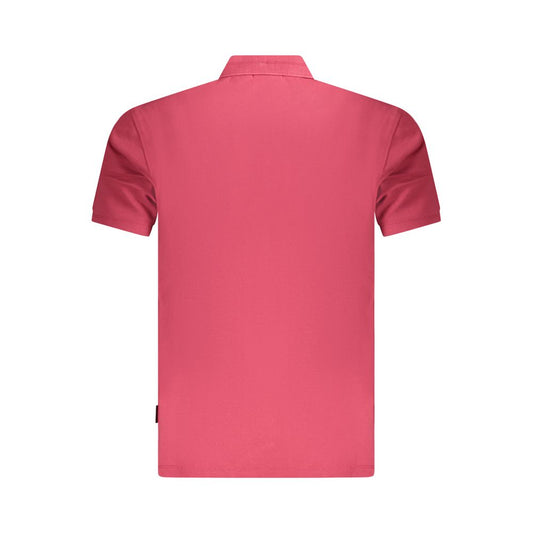 Red Cotton Men Polo Shirt