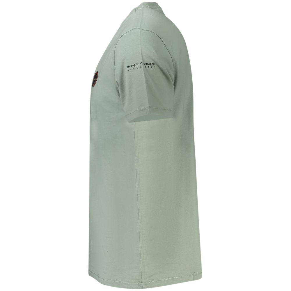 Green Cotton Men T-Shirt