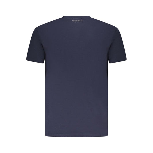 Blue Cotton Men T-Shirt