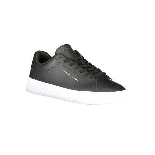 Black Leather Men Sneaker