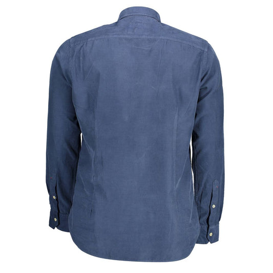 Blue Cotton Mens Shirt