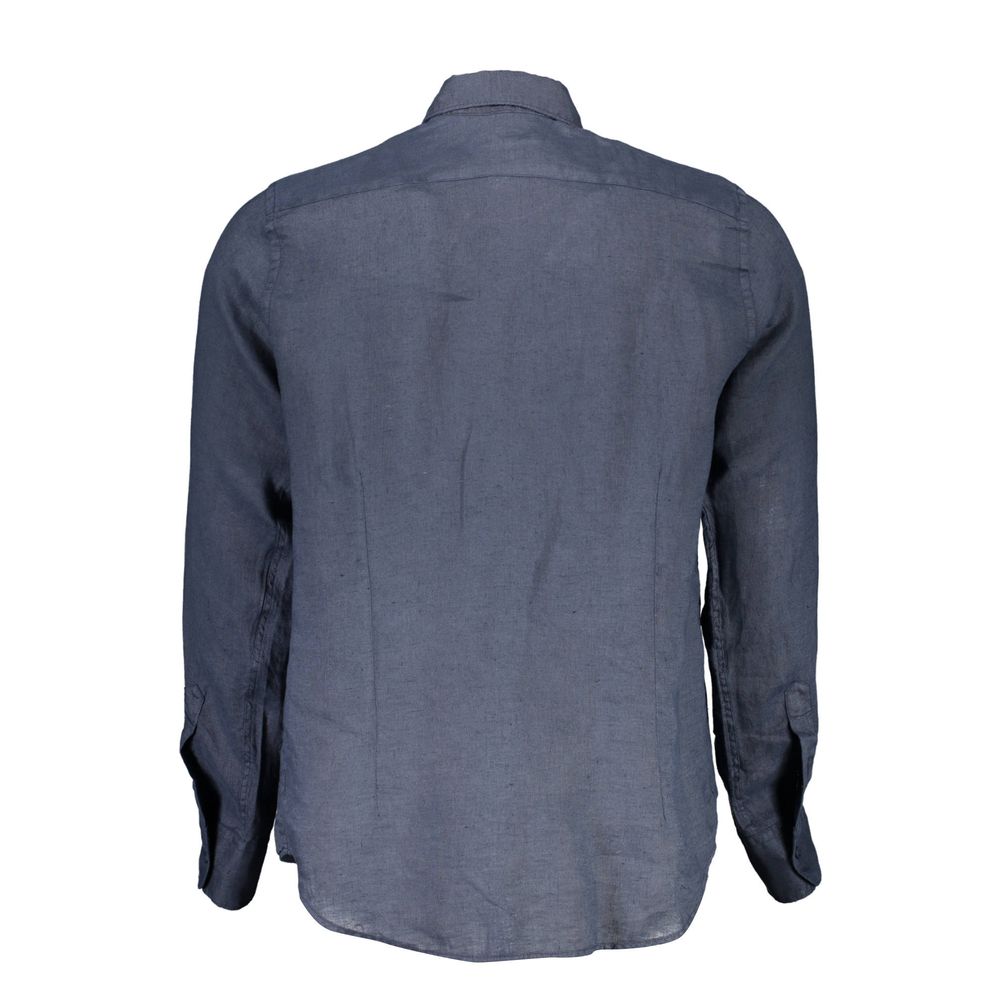 Blu Linen Men Shirt