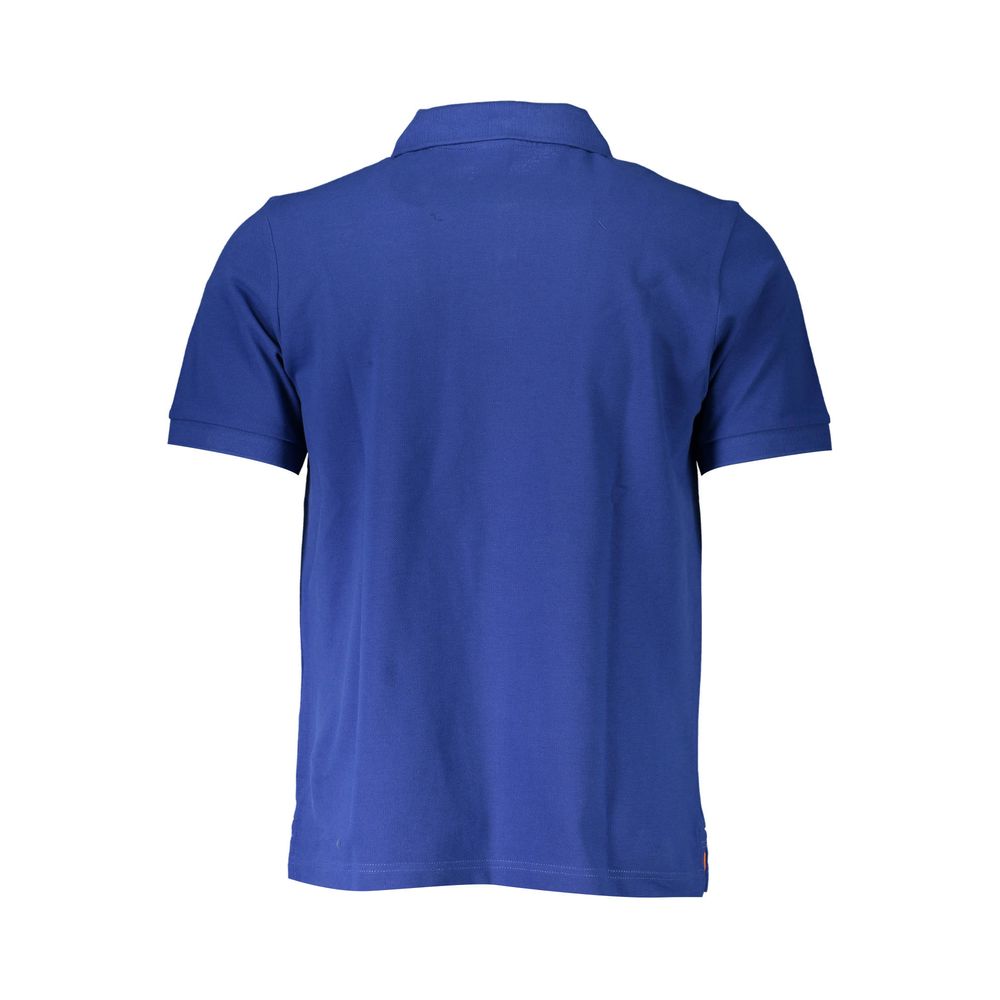 Blue Cotton Polo Shirt