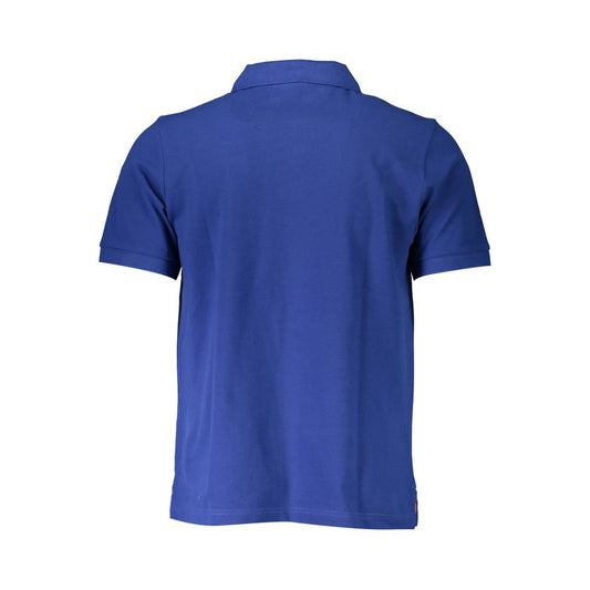 Blue Cotton Polo Shirt