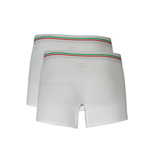 White Cotton Men's Boxer Briefs