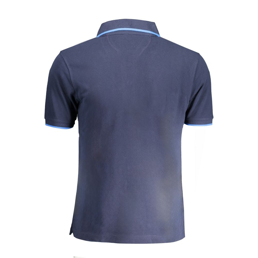 Blue Cotton Polo Shirt
