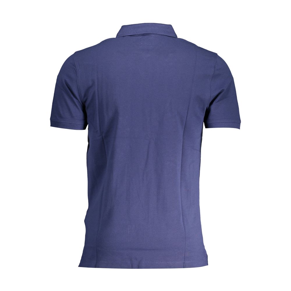 Blue Cotton Polo Shirt