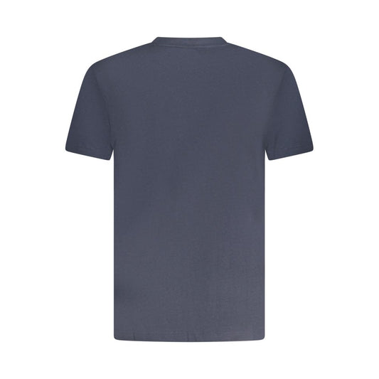 Blue Cotton Men T-Shirt