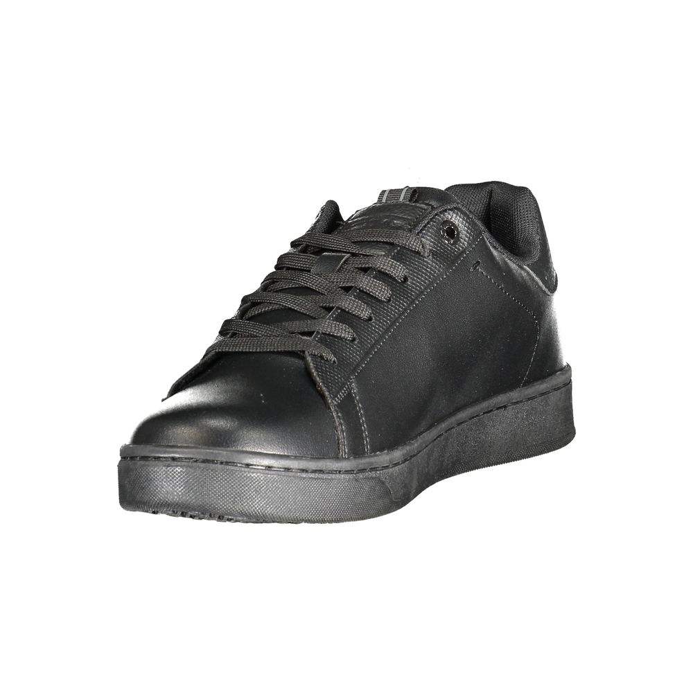 Black Polyester Men Sneaker