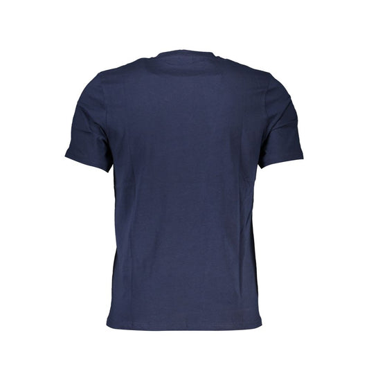 Blue Cotton Men T-Shirt