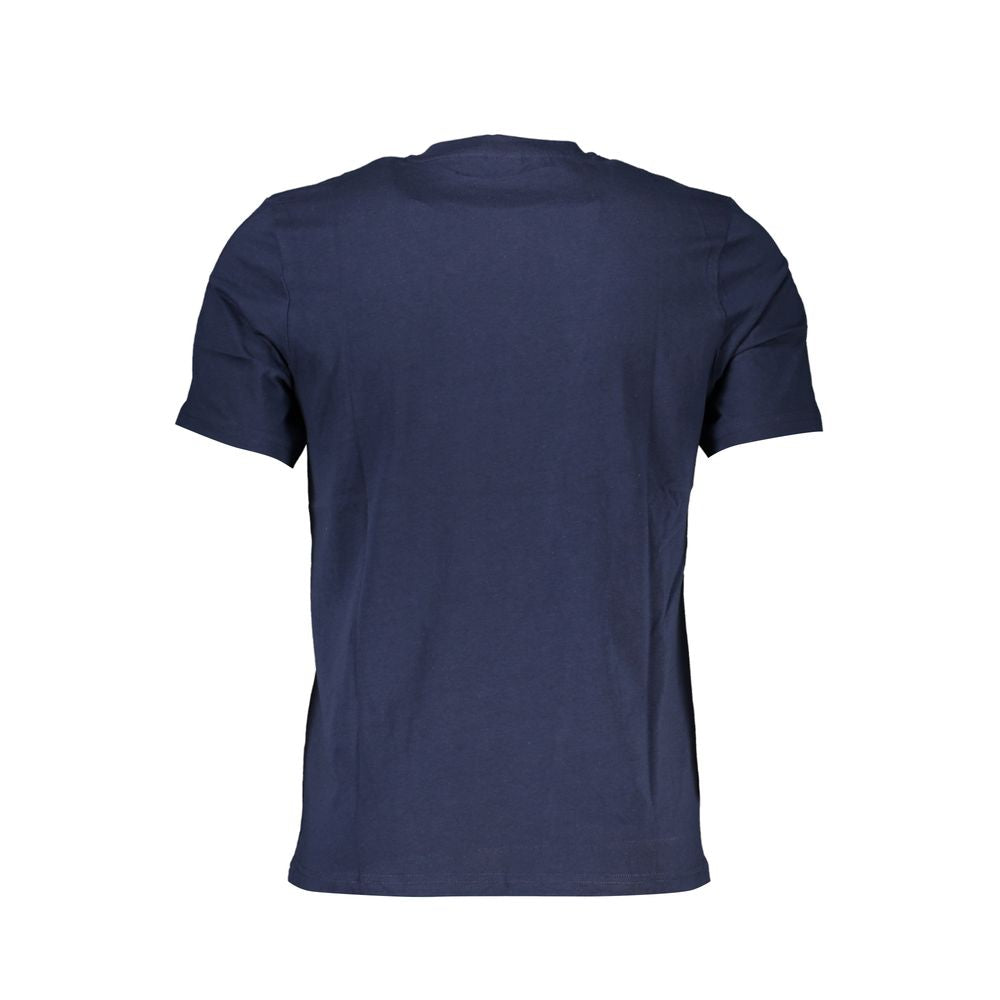 Blue Cotton Men T-Shirt