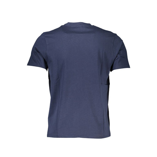 Blue Cotton Men T-Shirt