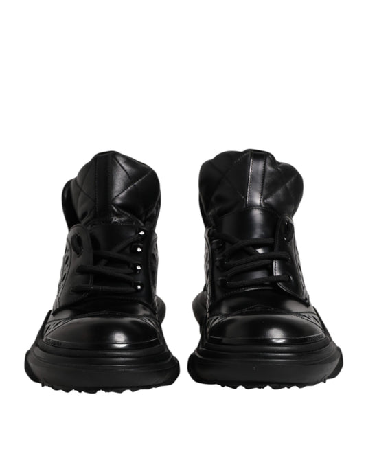 Black Leather Casual Mens Ankle Boots Shoes
