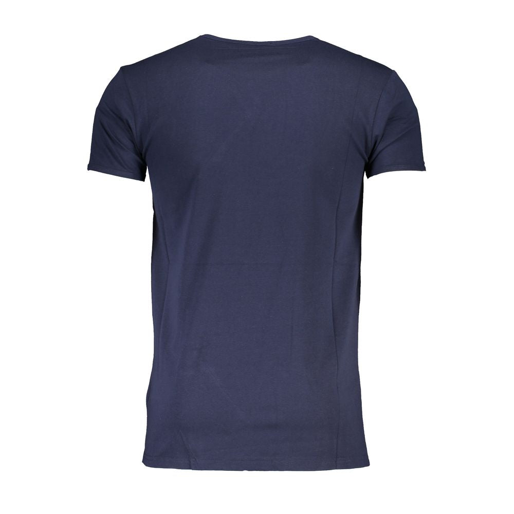 Blue Cotton Men's T-Shirt