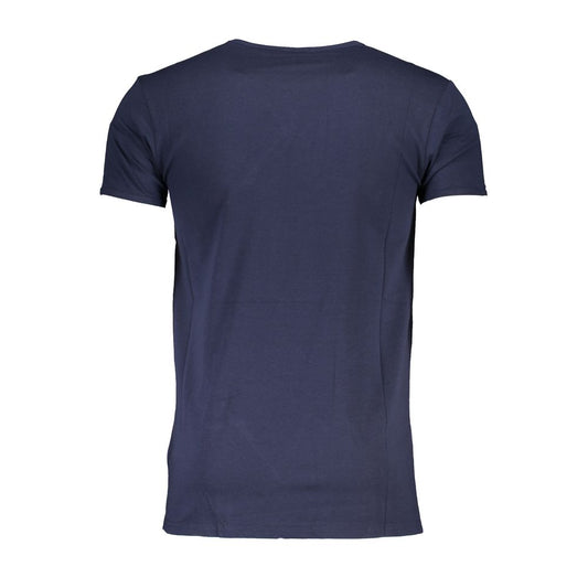 Blue Cotton Men's T-Shirt