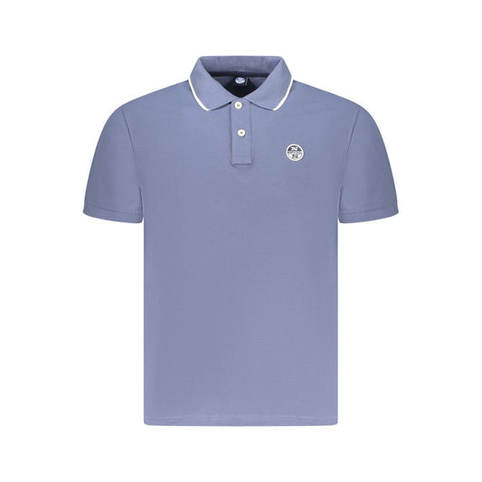 Blue Cotton Polo Shirt