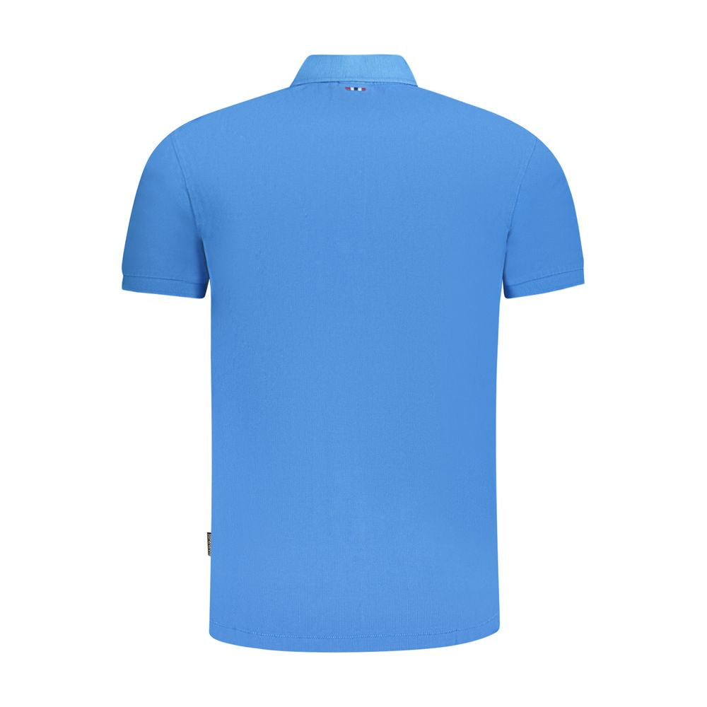 Blue Cotton Polo Shirt