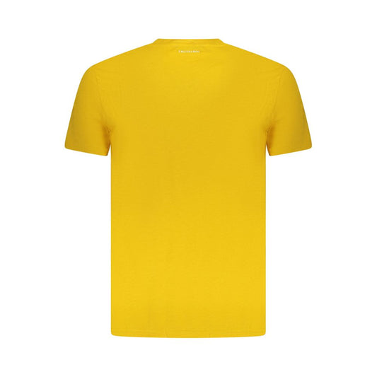 Yellow Cotton Men T-Shirt