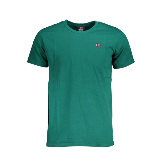 Green Cotton Men T-Shirt