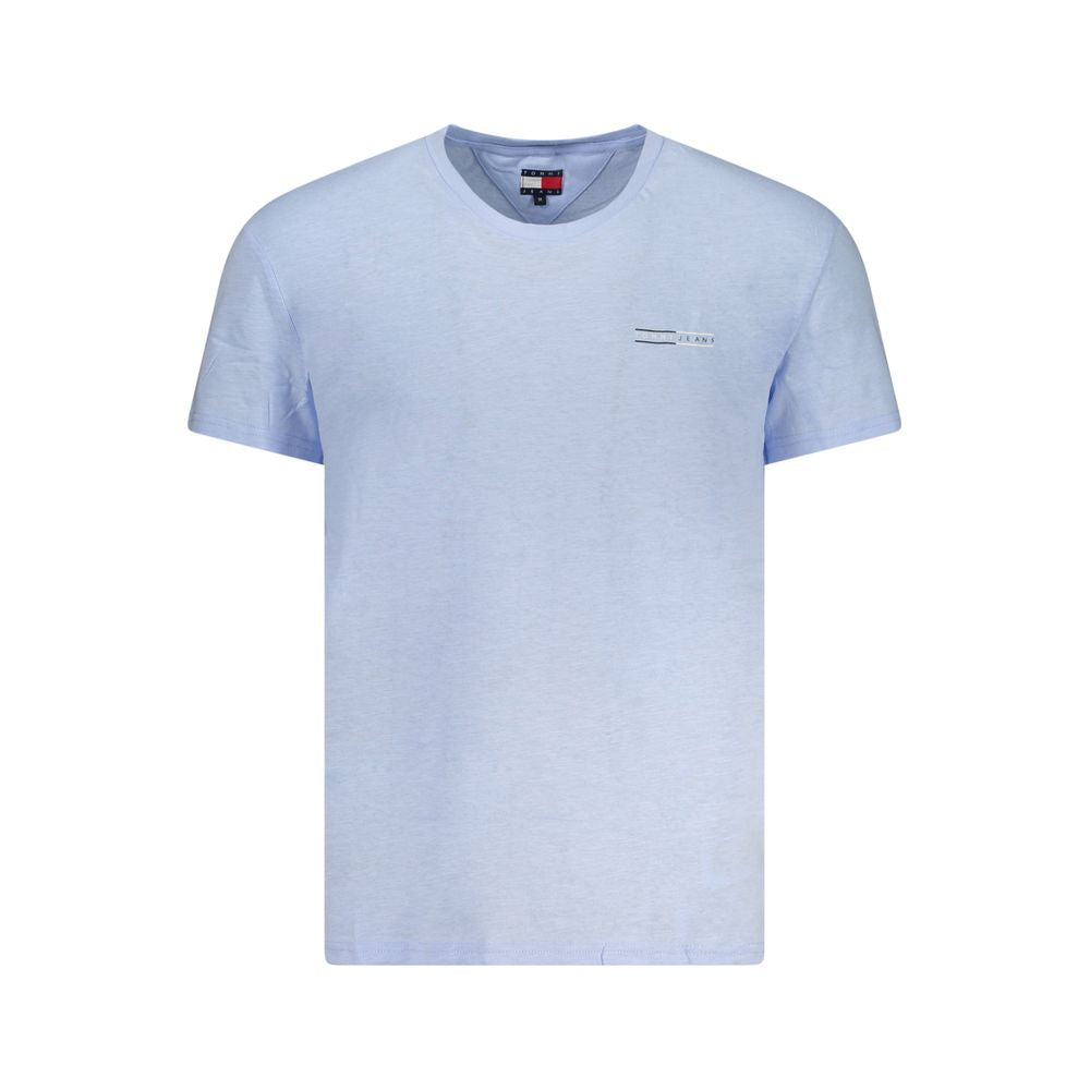 Blue Cotton Men T-Shirt