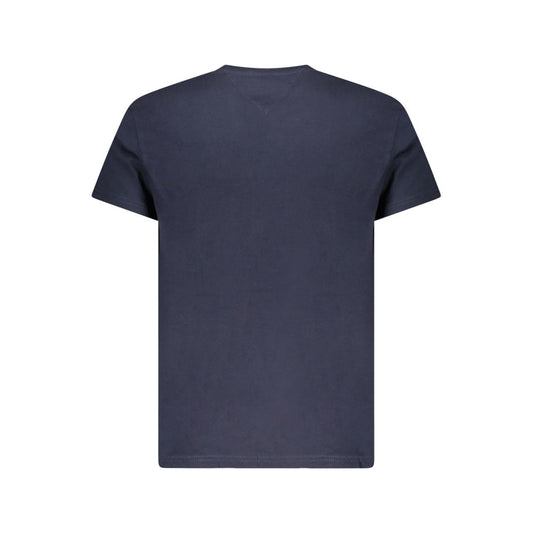 Blue Cotton Men T-Shirt