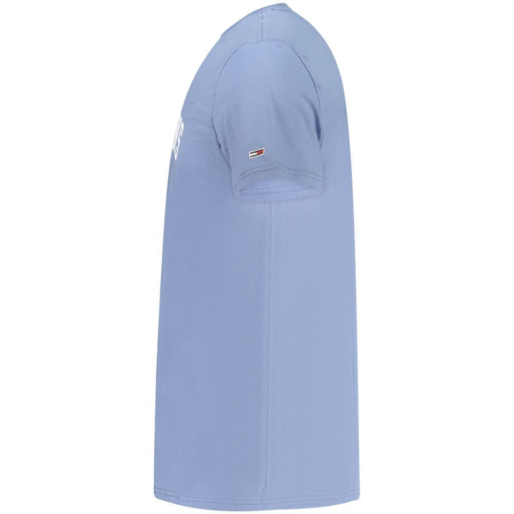Blue Cotton Men T-Shirt