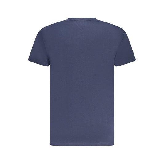 Blue Cotton Men T-Shirt