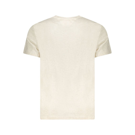 Beige Cotton Men's T-Shirt