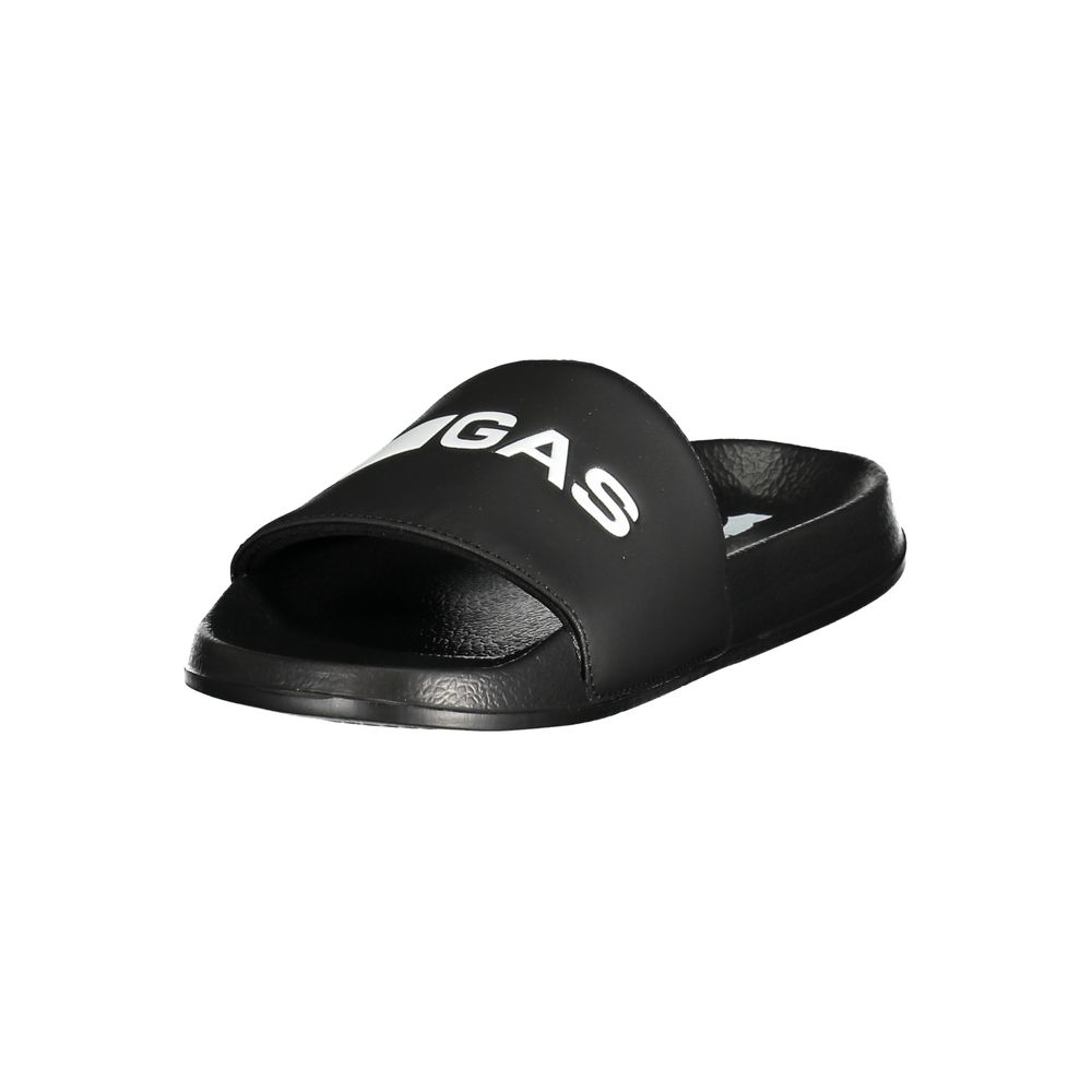 Black Polyester Men Sandal