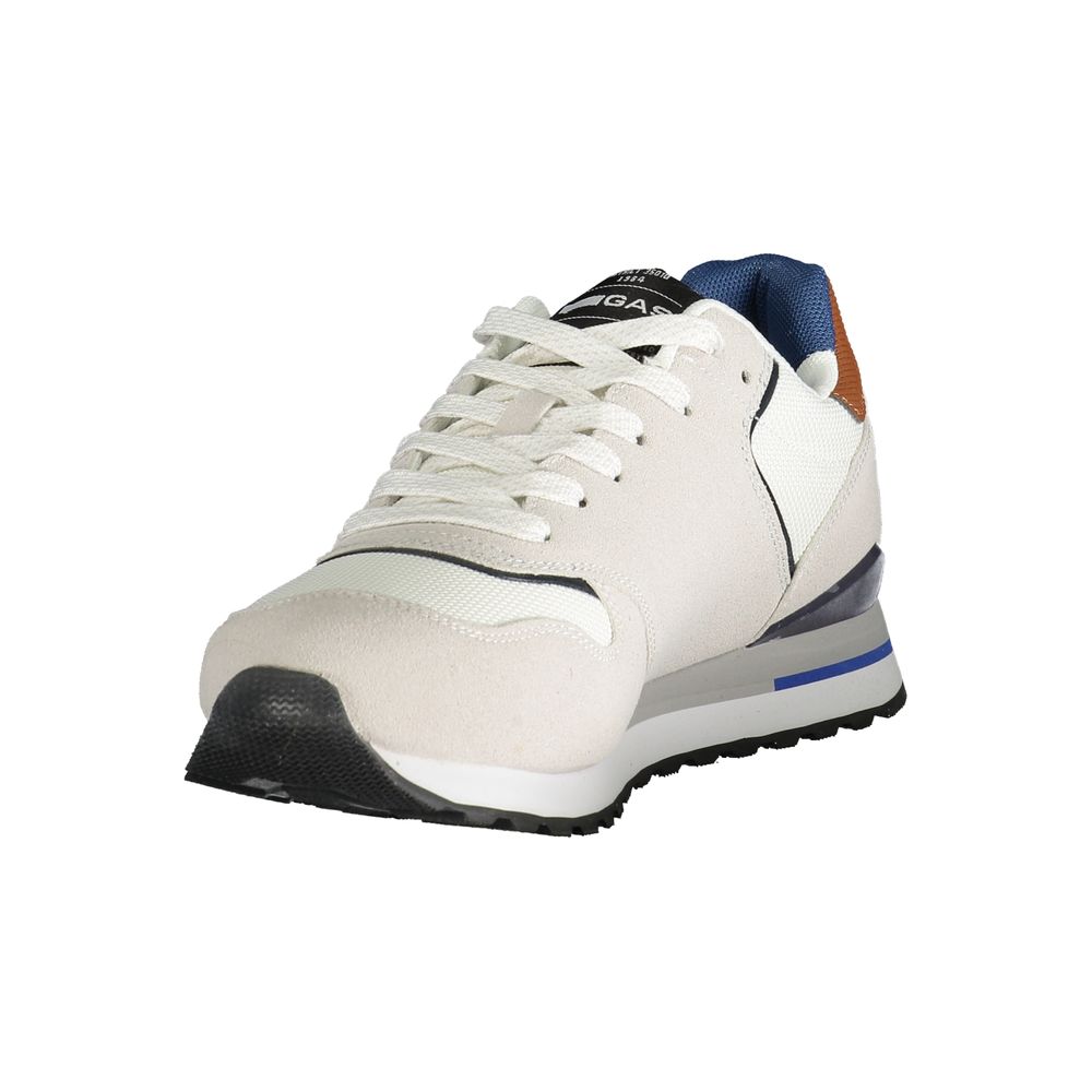 White Polyester Men Sneaker
