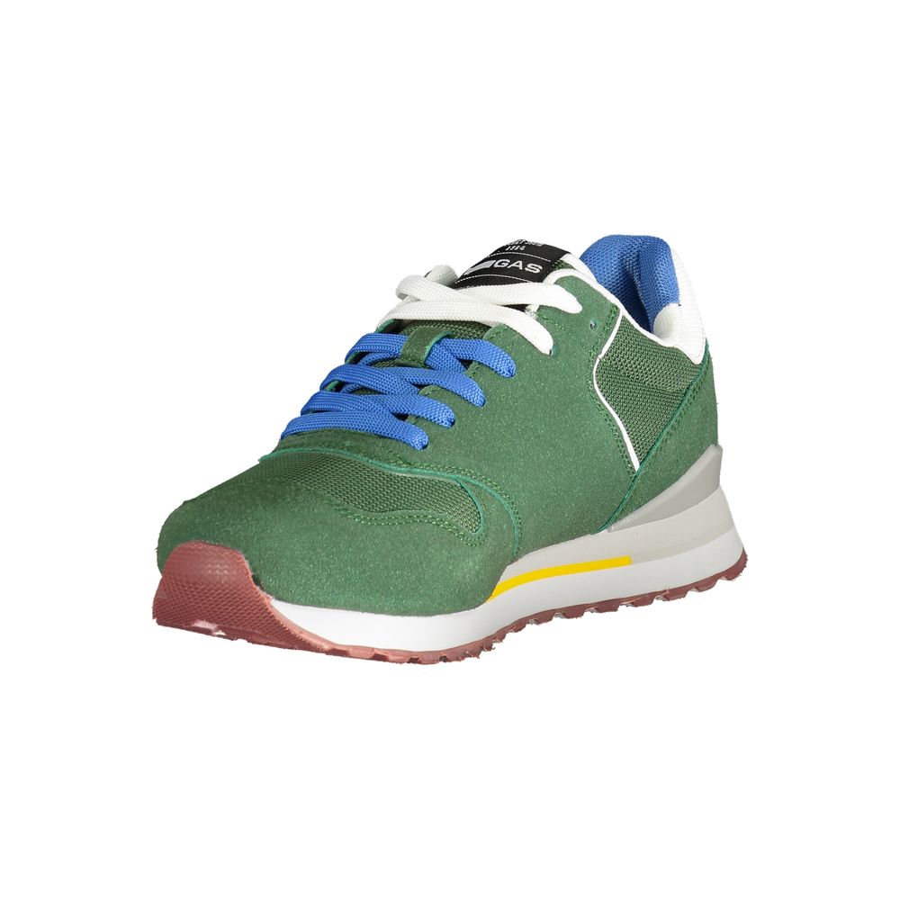 Green Polyester Men Sneaker