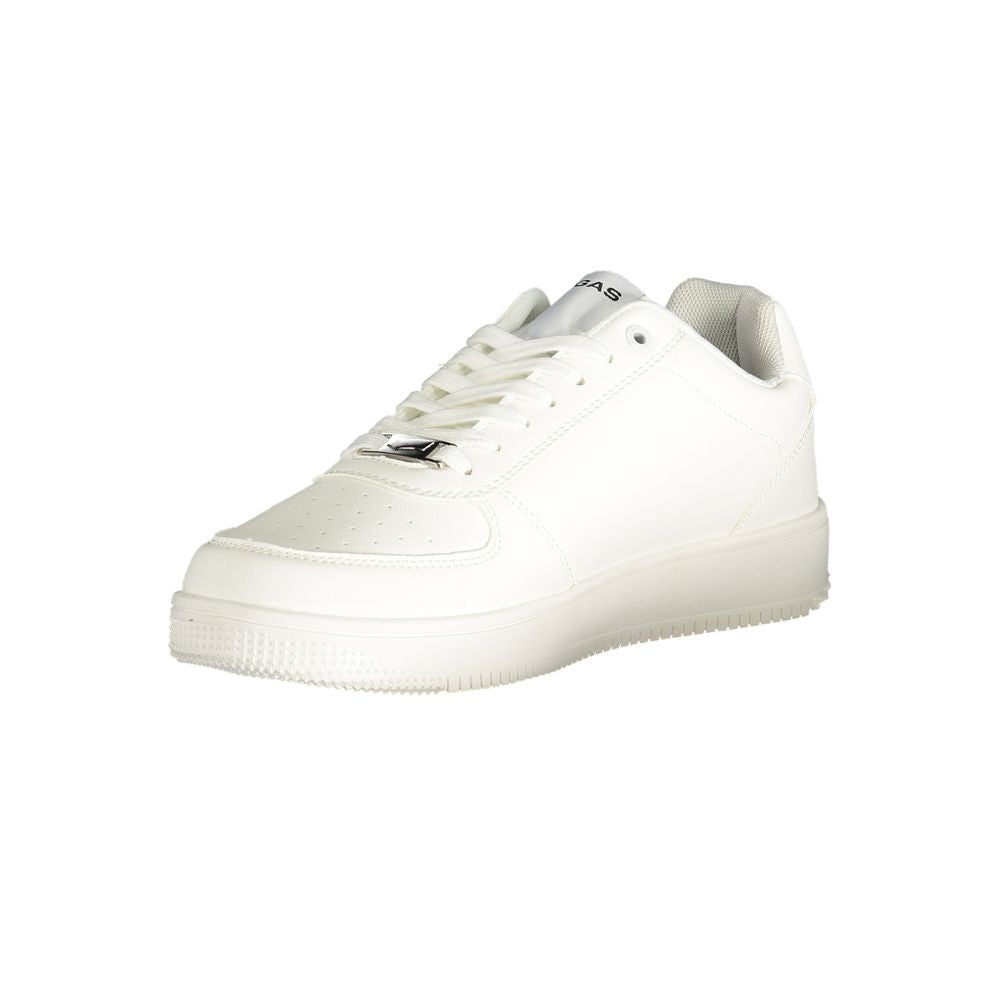 White Polyester Men Sneaker