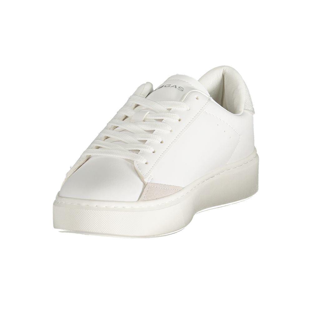 White Polyester Women Sneaker